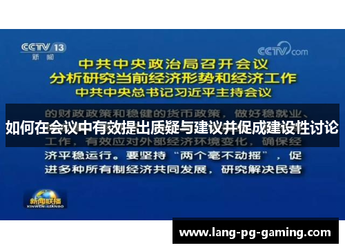 如何在会议中有效提出质疑与建议并促成建设性讨论
